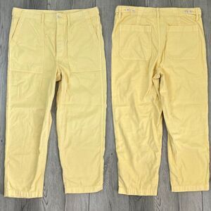 Madewell Size 31 Griff Fatigue Cotton Ankle Straight Leg High Rise Trouser Pants